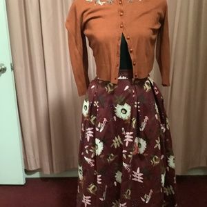 Collectif Marilu Forest Floor Swing Skirt